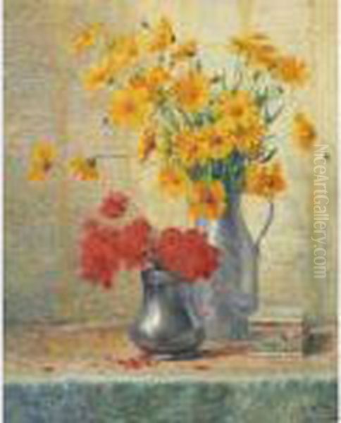 Vase De Fleurs Oil Painting by Evert Pieters