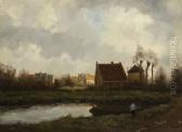 Hollandisches Dorf Oil Painting by Evert Pieters