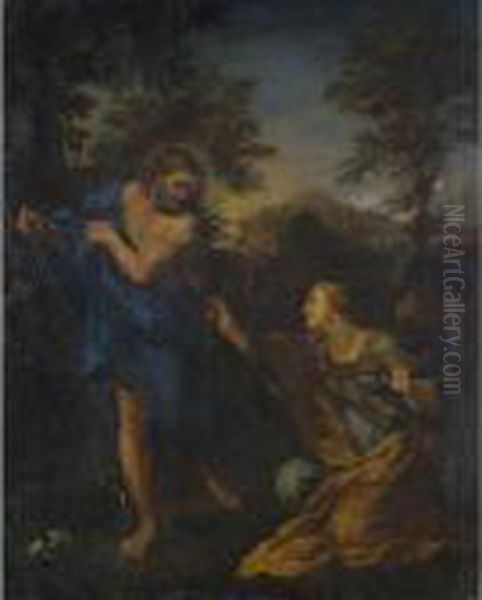 Noli Me Tangere Oil Painting by Pietro Da Cortona (Barrettini)