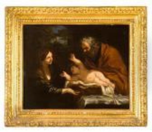 Paesaggio Con La Sacra Famiglia Oil Painting by Pietro Da Cortona (Barrettini)