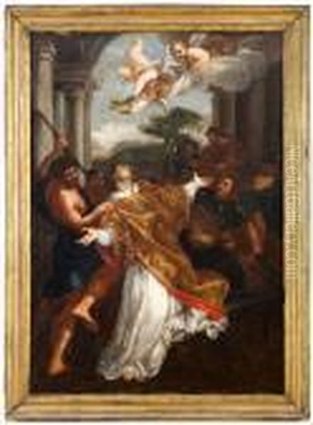 Martirio Di San Lorenzo Oil Painting by Pietro Da Cortona (Barrettini)