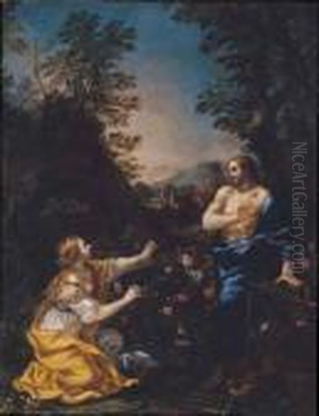 Noli Me Tangere Oil Painting by Pietro Da Cortona (Barrettini)