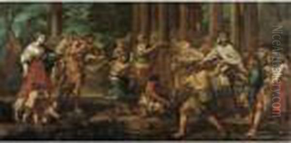 A Sacrifice To Diana Oil Painting by Pietro Da Cortona (Barrettini)