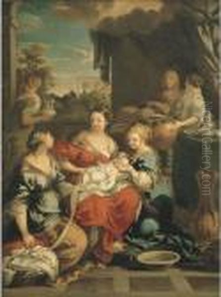 The Birth Of The Virgin Oil Painting by Pietro Da Cortona (Barrettini)