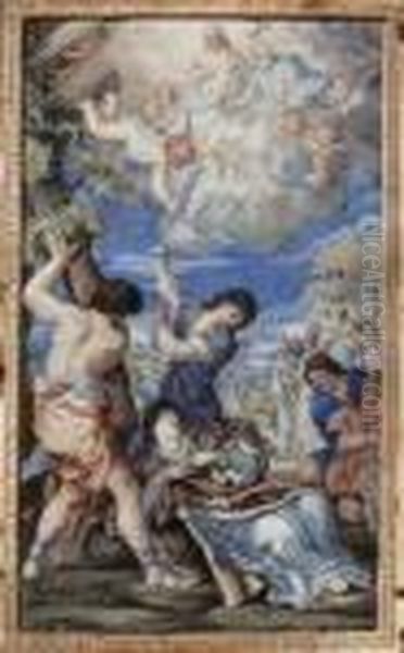 Martirio Di Santa Tecla Oil Painting by Pietro Da Cortona (Barrettini)