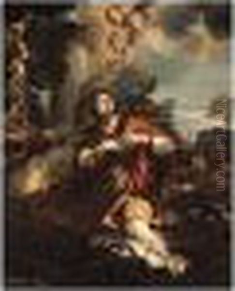 Saint Martina Refuses To Adore The Idols Oil Painting by Pietro Da Cortona (Barrettini)