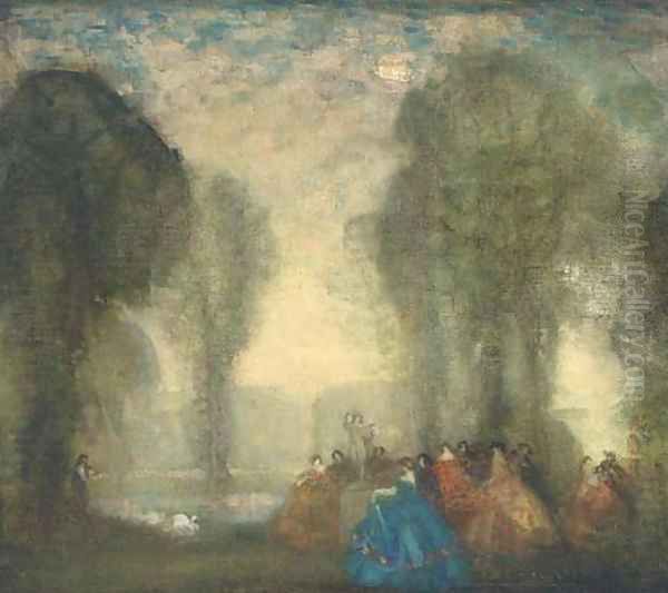 La fete champetre Oil Painting by William George Robb