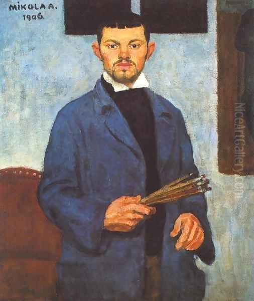 Self portrait 1906 Oil Painting by Wm. Ramey