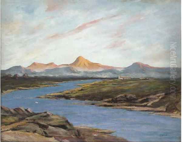 Dawn, Ben Vorlich from Strathearn Oil Painting by William Renison