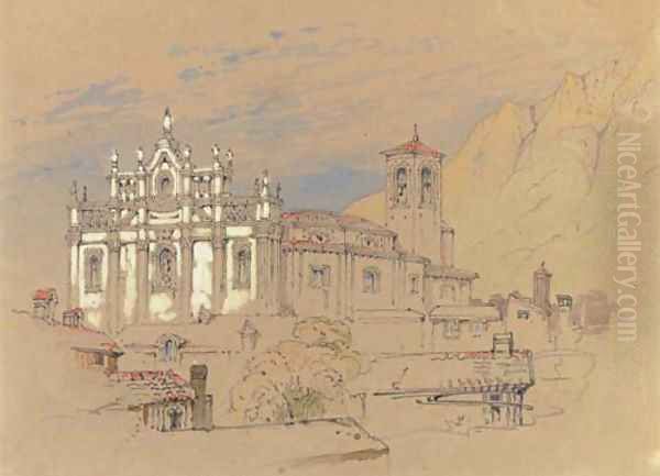 An Italianate cathedral Oil Painting by John Ruskin