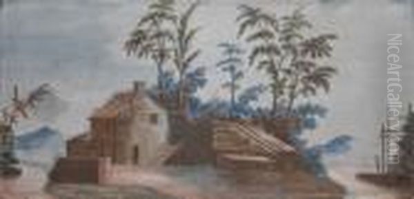 Paysage Chinois Oil Painting by Jean-Baptiste Pillement