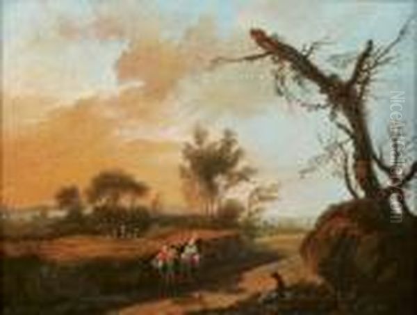 Scene Pastorale Oil Painting by Jean-Baptiste Pillement