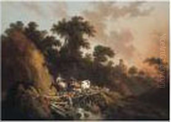 Paysage Portuguais Oil Painting by Jean-Baptiste Pillement