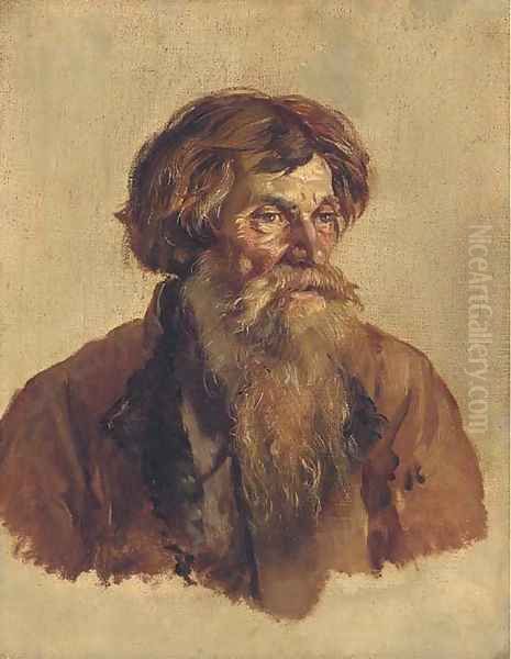 Portrait of an old man Oil Painting by Ilya Efimovich Efimovich Repin