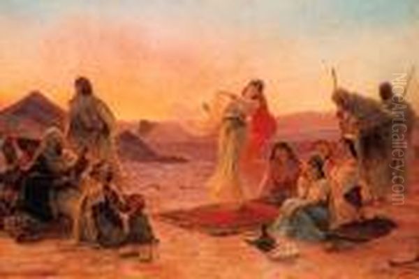 La Danse Du Desert Oil Painting by Otto Pilny