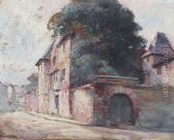 Strassenpartie In Der Normandie Mit Stattlichem Haus Oil Painting by Robert Antoine Pinchon