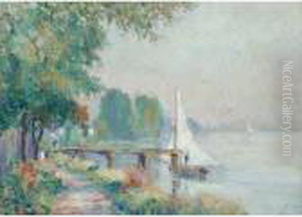 Bord De Seine Oil Painting by Robert Antoine Pinchon