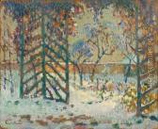 La Tonnelle Sous La Neige Oil Painting by Robert Antoine Pinchon