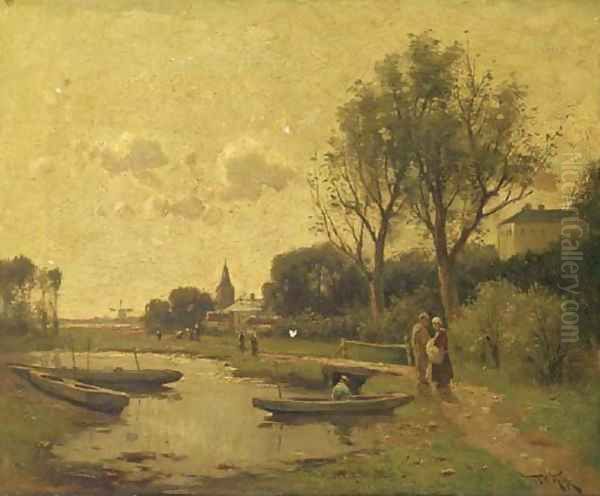 Zomermorgen in Bergschenhoek Oil Painting by Willem Cornelis Rip