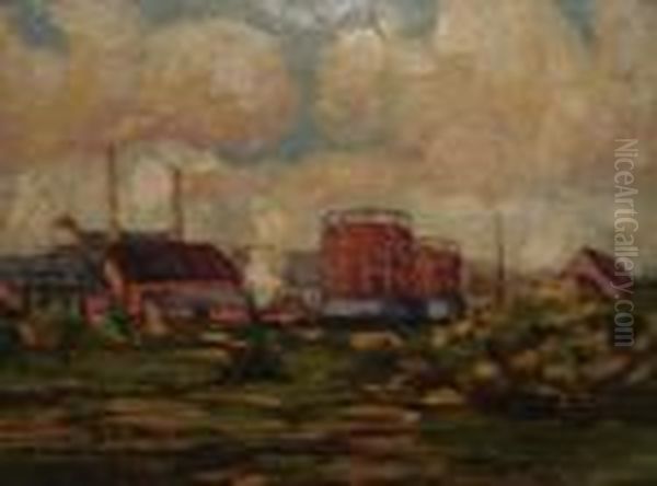 Les Usines Oil Painting by Robert Antoine Pinchon