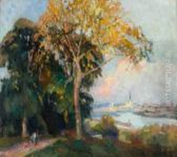 Vue De Canteleu Oil Painting by Robert Antoine Pinchon