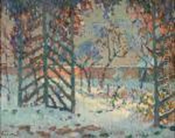 La Tonnelle Sous La Neige Oil Painting by Robert Antoine Pinchon