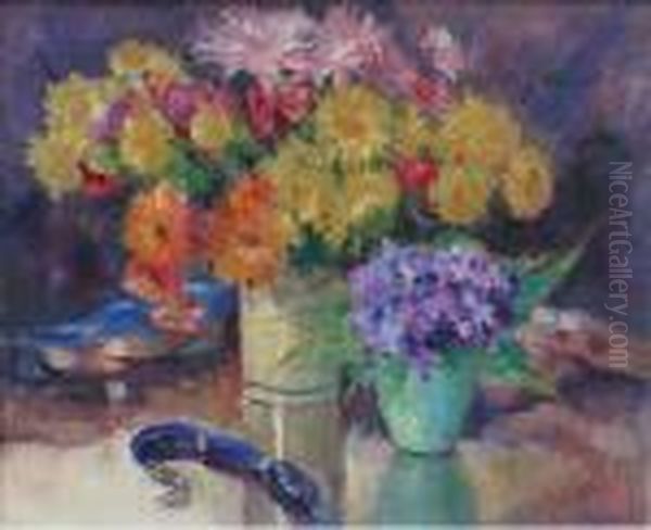 Nature Morte Au Bouquet Oil Painting by Robert Antoine Pinchon