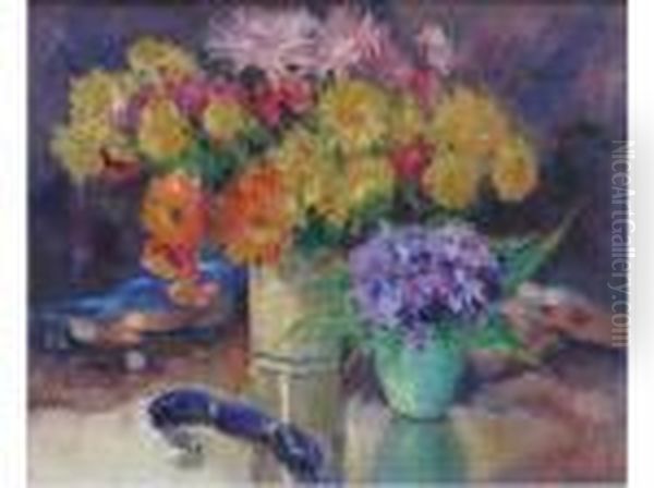 Nature Morte Au Bouquet Oil Painting by Robert Antoine Pinchon