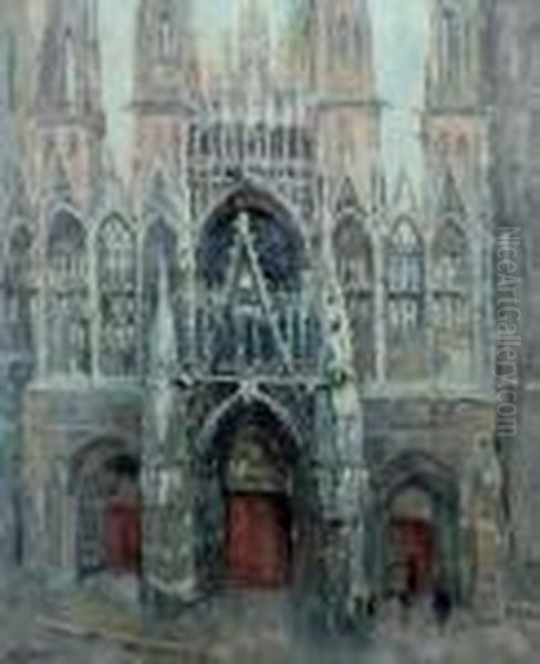 La Cathedrale De Rouen
 Executee En 1931 Oil Painting by Robert Antoine Pinchon