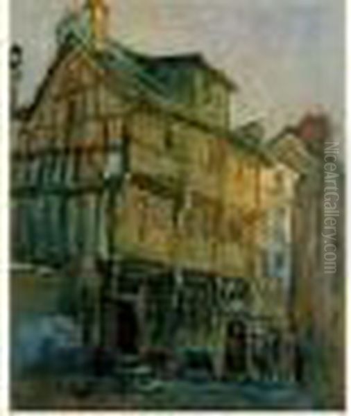 La Maison Henri Ii A Rouen Oil Painting by Robert Antoine Pinchon