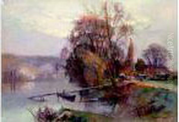 La Seine Aux Environs De Rouen Oil Painting by Robert Antoine Pinchon