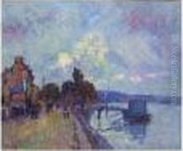 La Seine Au Croisset Oil Painting by Robert Antoine Pinchon