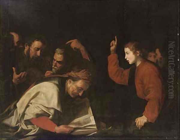 Christ among the Doctors Oil Painting by Jusepe de Ribera