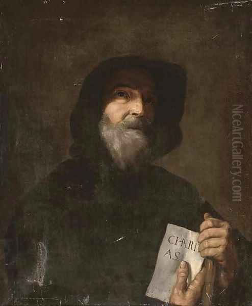 Saint Francesco of Paola Oil Painting by Jusepe de Ribera