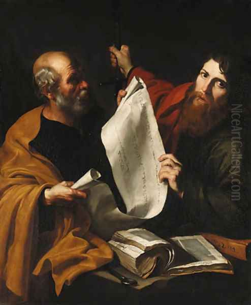 Saints Peter and Paul Oil Painting by Jusepe de Ribera