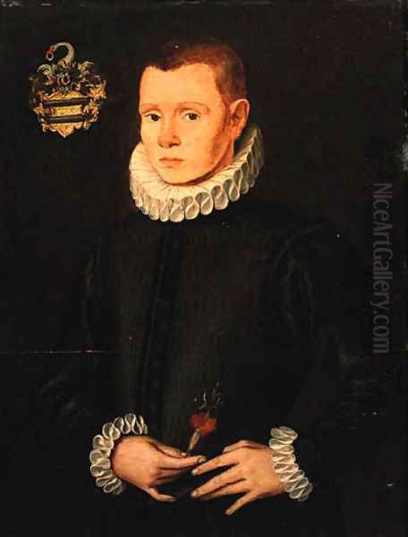 Portrait of a young gentleman Oil Painting by Ludger Tom The Younger Ring