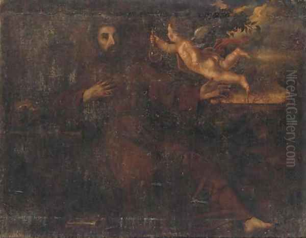 Saint Francis Oil Painting by Of Francisco De Ribalta