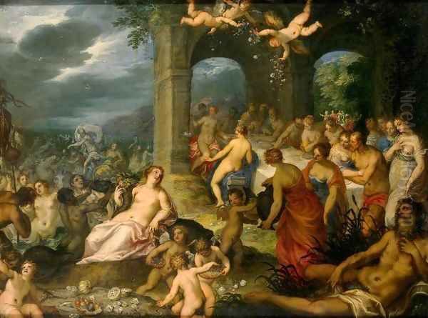 Feast of the Gods Oil Painting by Hans Rottenhammer