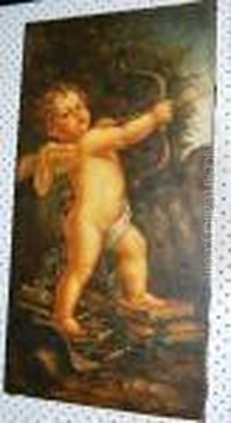 Cupid Bambino Oil Painting by Domenico Piola