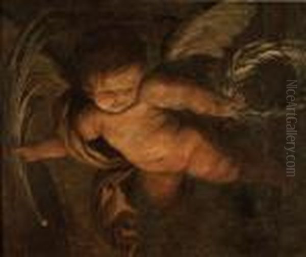 Putto Oil Painting by Domenico Piola