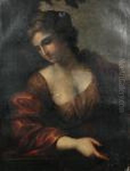 A Sibyl Oil Painting by Domenico Piola