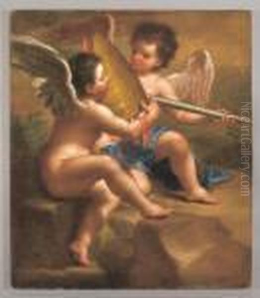 Putti Oil Painting by Domenico Piola