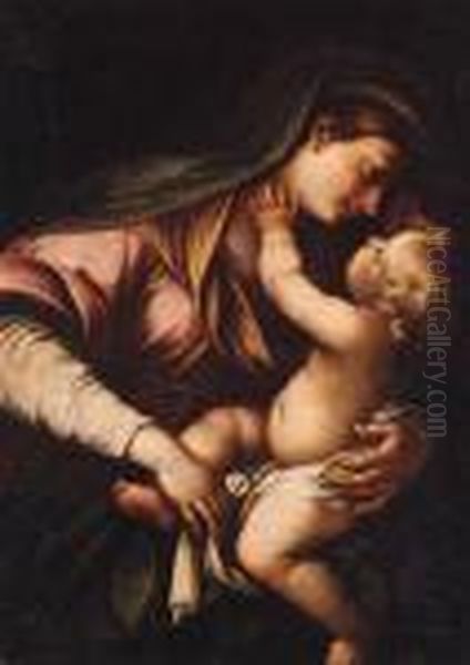 The Madonna And Child Oil Painting by Domenico Piola