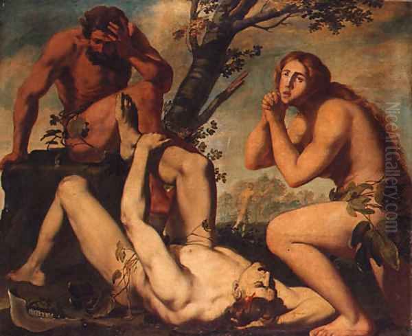 Adam and Eve lamenting the death of Abel Oil Painting by Michele Ragolia