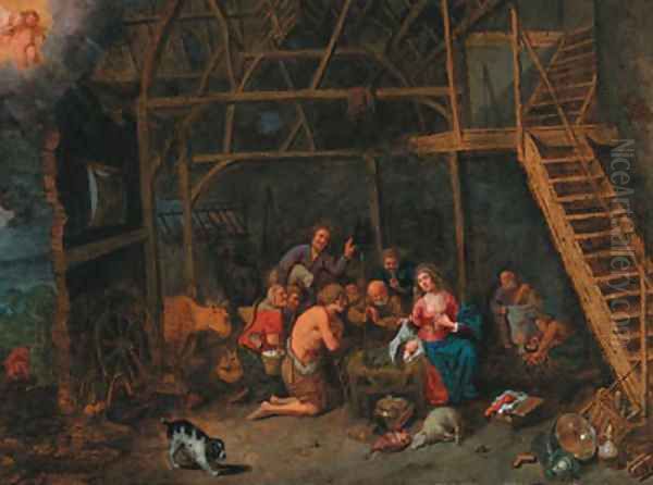 The Adoration of the Shepherds Oil Painting by David Ryckaert