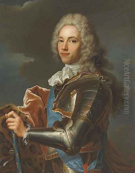 Portrait of the Duc de Broglie (1671-1745) Oil Painting by Hyacinthe Rigaud