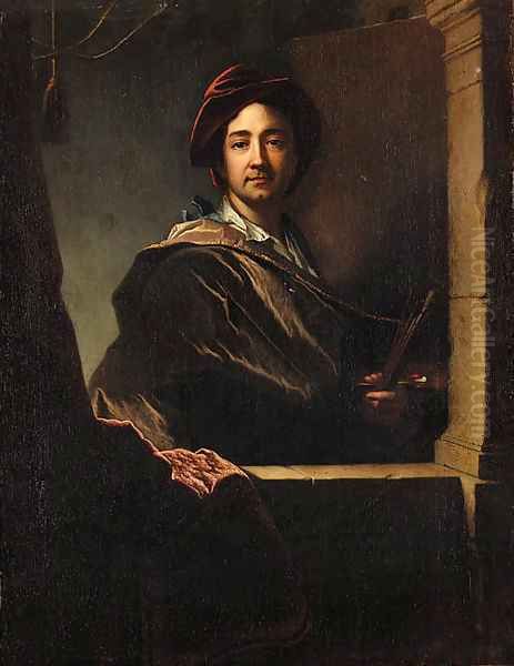 Portrait of the artist 2 Oil Painting by Hyacinthe Rigaud