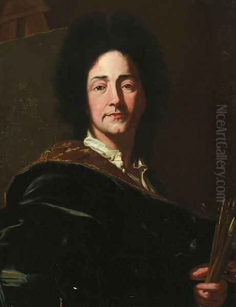 Portrait of the artist Oil Painting by Hyacinthe Rigaud