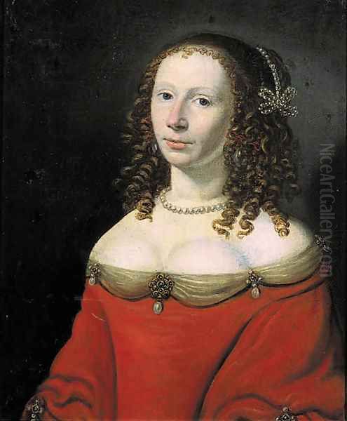 Portrait of Catharina Elisabeth van Soeteren Oil Painting by Jan Van Rossum