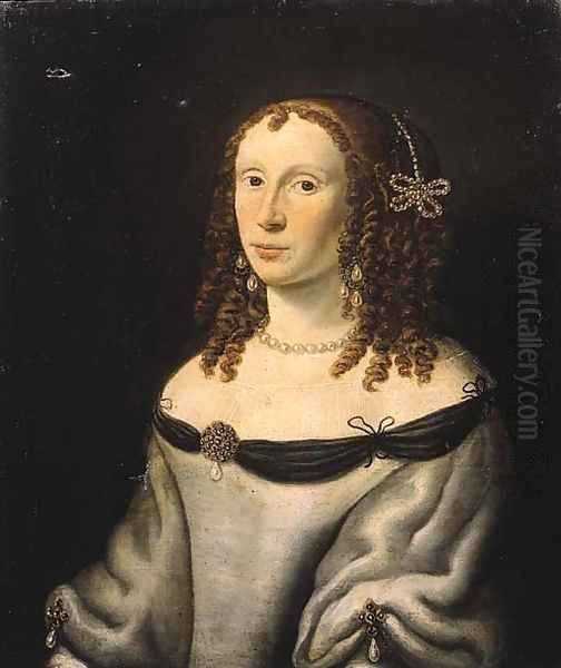 Portrait of Catherina Elisabeth van Soeteren Oil Painting by Jan Van Rossum